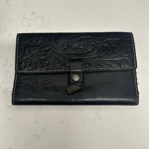 Patricia Nash tooled leather trifold wallet
